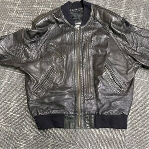 Men's Black Leather Jacket made in Turkey